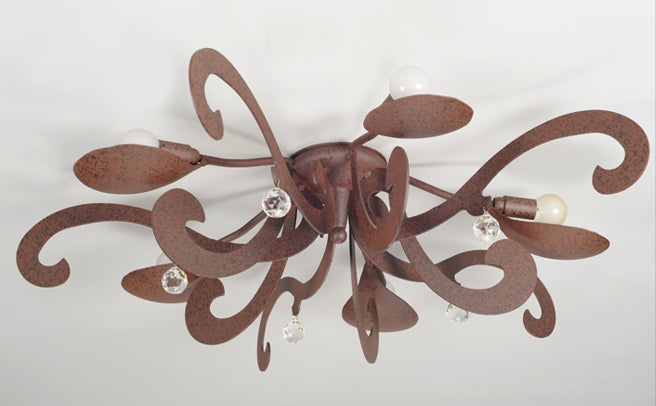 Italian iron ceiling light / wall fixture -  # 1583