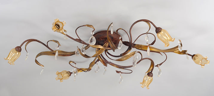 Italian iron Ceiling light / Wall fixture -  #1591