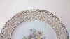 Porcelain dinner plate, Hand made in Italy - Style #70 Gold ,  with flower