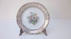 Porcelain dinner plate, Hand made in Italy - Style #70 Gold ,  with flower