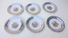 Porcelain dessert plate, Hand made in Italy -Style #80  light blue with flower
