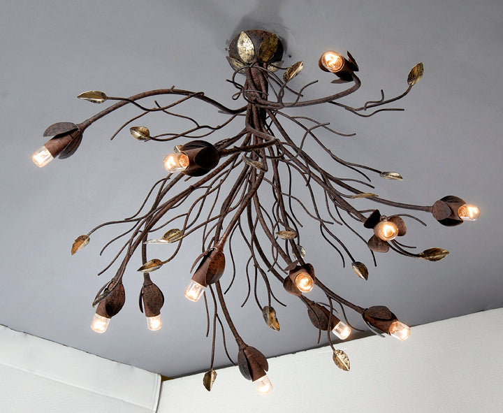 Italian iron chsndelier with 12 lights