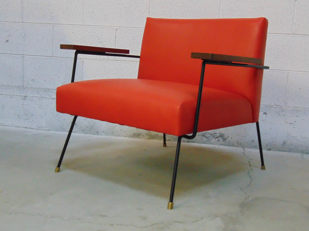 California iron lounge chair,  not including leather or fabric